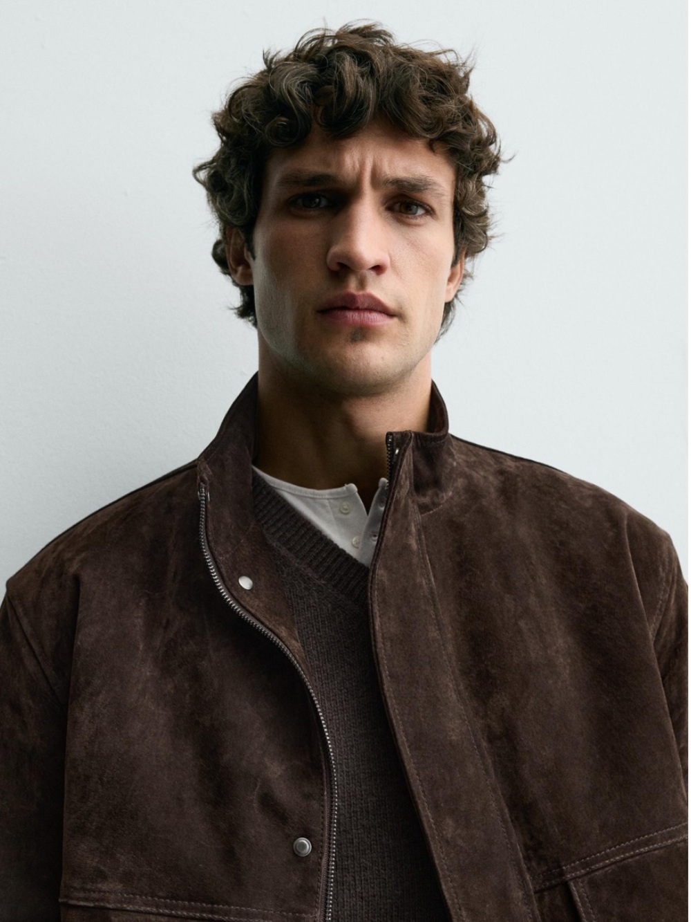 Zara Man NWT LEATHER SPLIT SUEDE JACKET SMALL 8281/309 - Picture 8 of 14